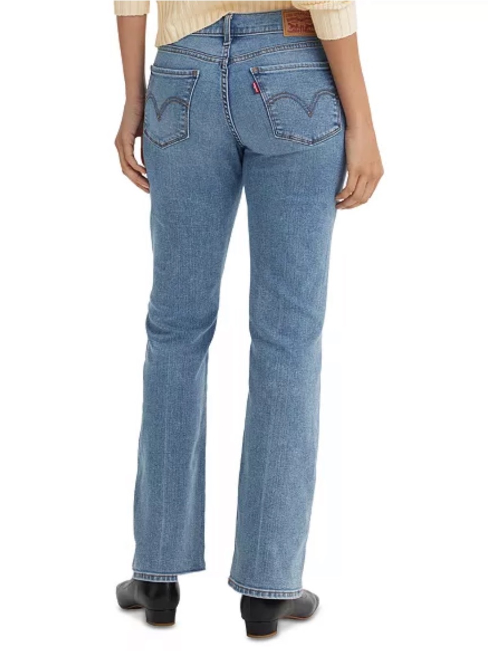 Vintage Levi's 550 Bootcut Jeans Sz 14 Medium Blue Wash Relaxed Fit Denim